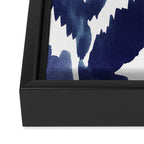 Indigo Blue Ikat Framed Canvas Print Gallery Image 3