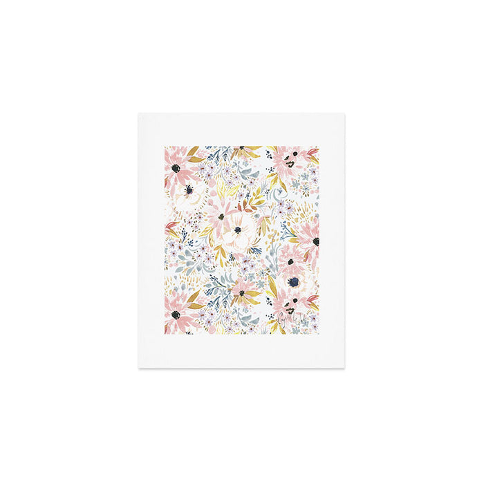 Pink Sunflower Meadow Summer Art Print Gallery Image 1