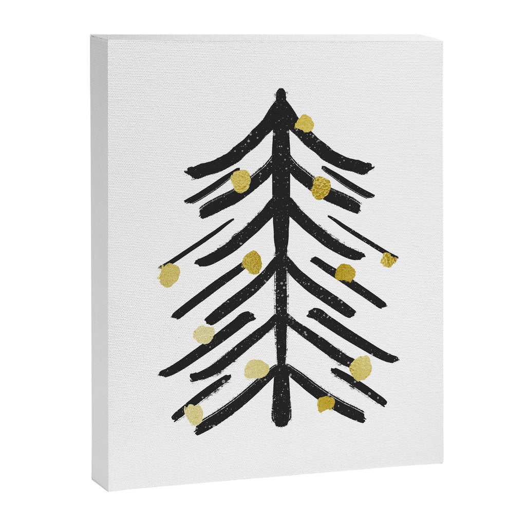 Black and gold spiky tree Canvas Print Gallery Image 8
