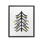 Black and gold spiky tree Framed Canvas Print Gallery Image 8
