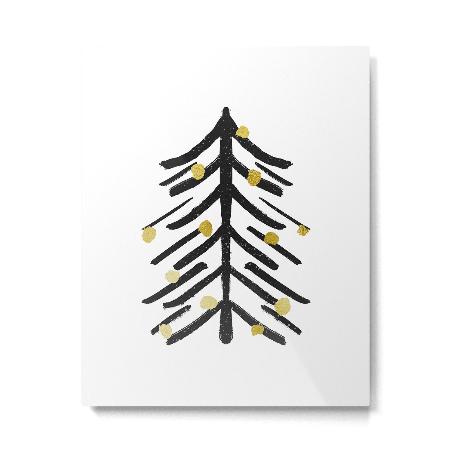 Black and gold spiky tree Metal Print Gallery Image 6