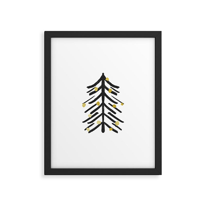 Black and gold spiky tree Framed Art Print Gallery Image 6