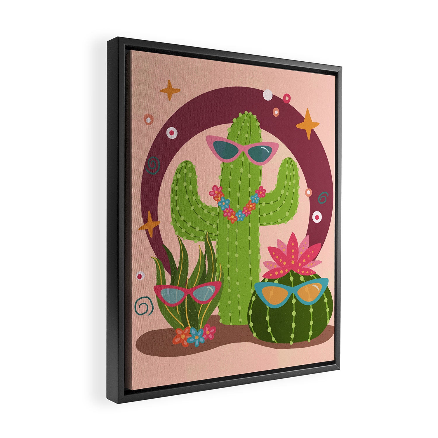 Cactus fiesta Framed Canvas Print Gallery Image 2