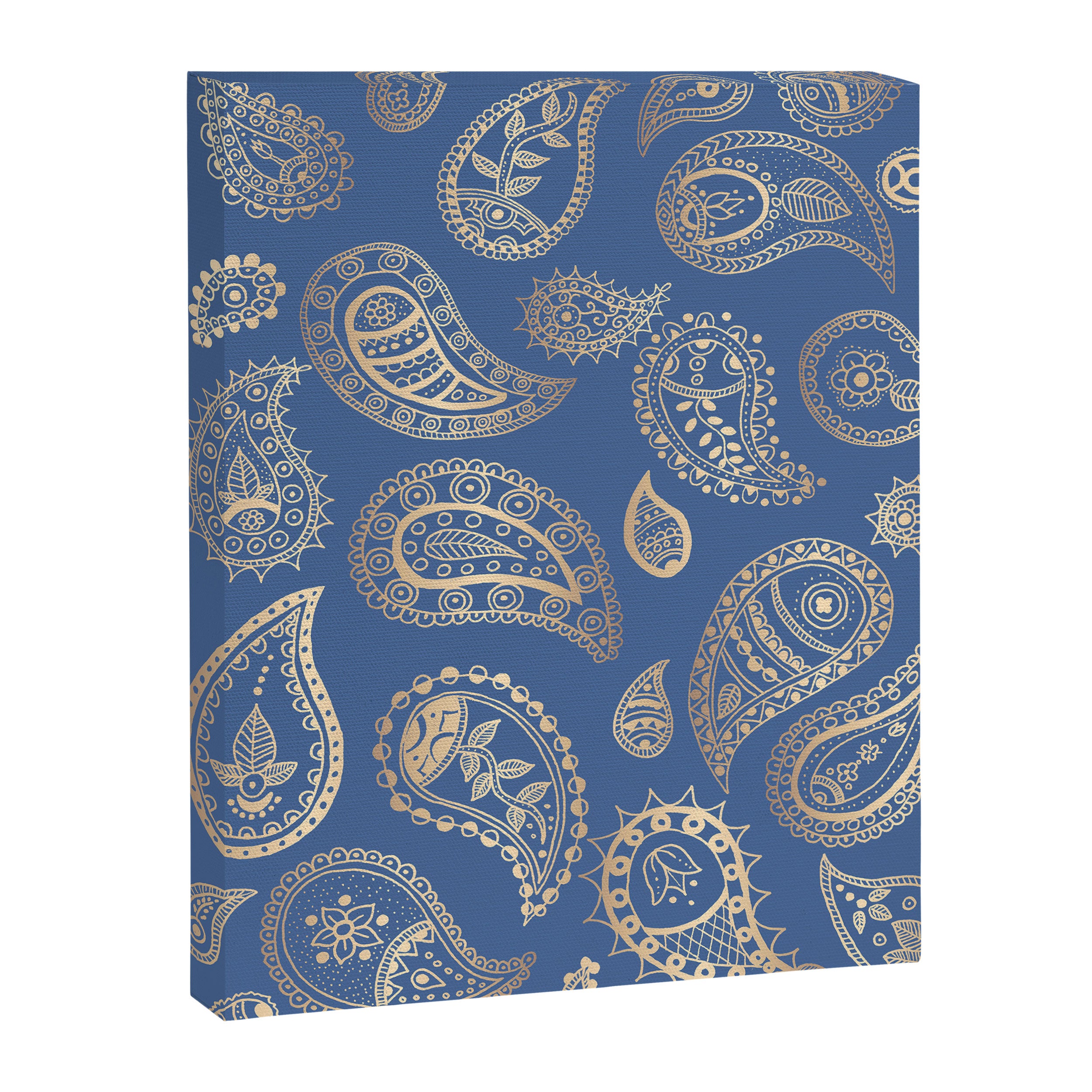 Classic blue and gold paisley Canvas Print Gallery Image 8