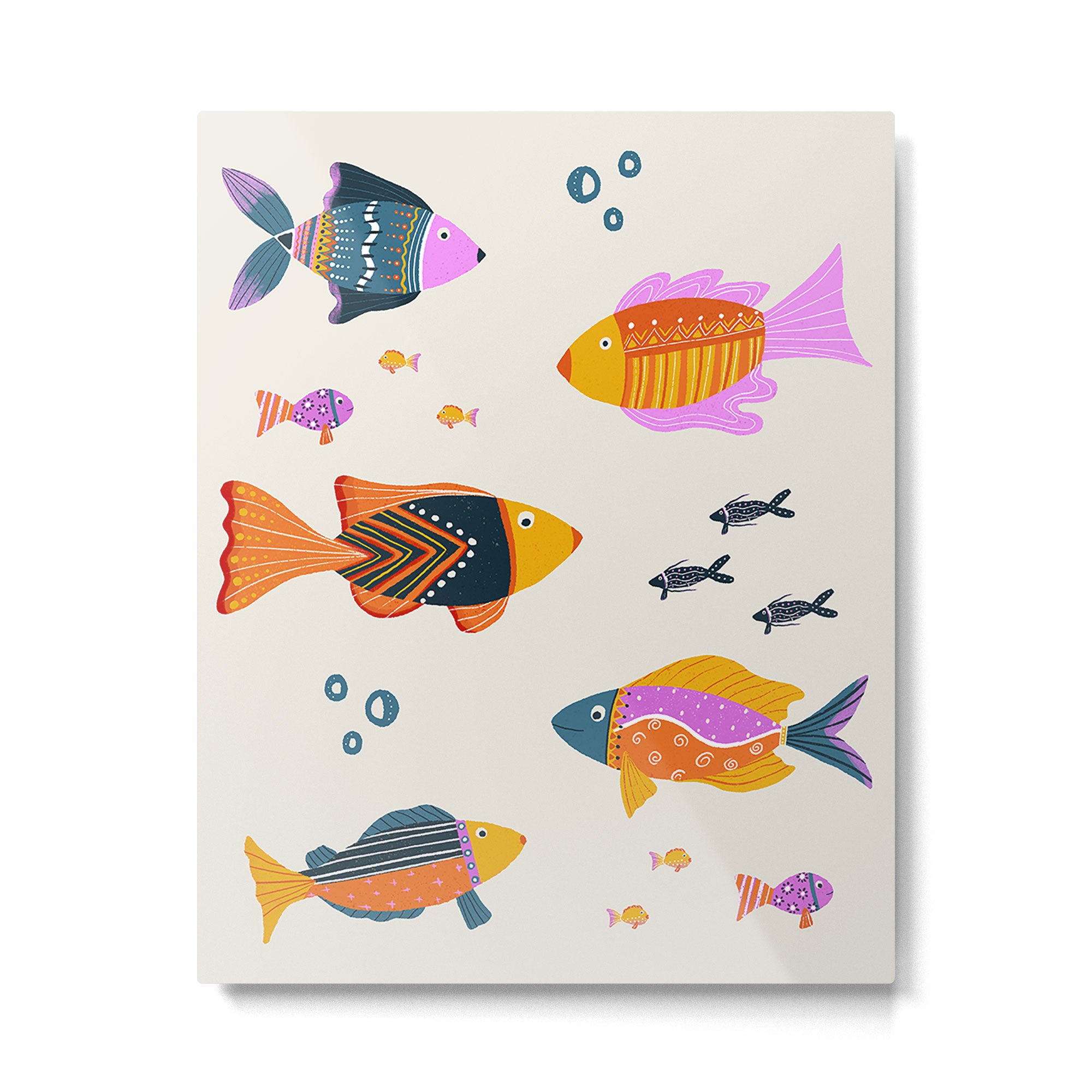 Crafty Maximalist Fish Parade Metal Print Gallery Image 4