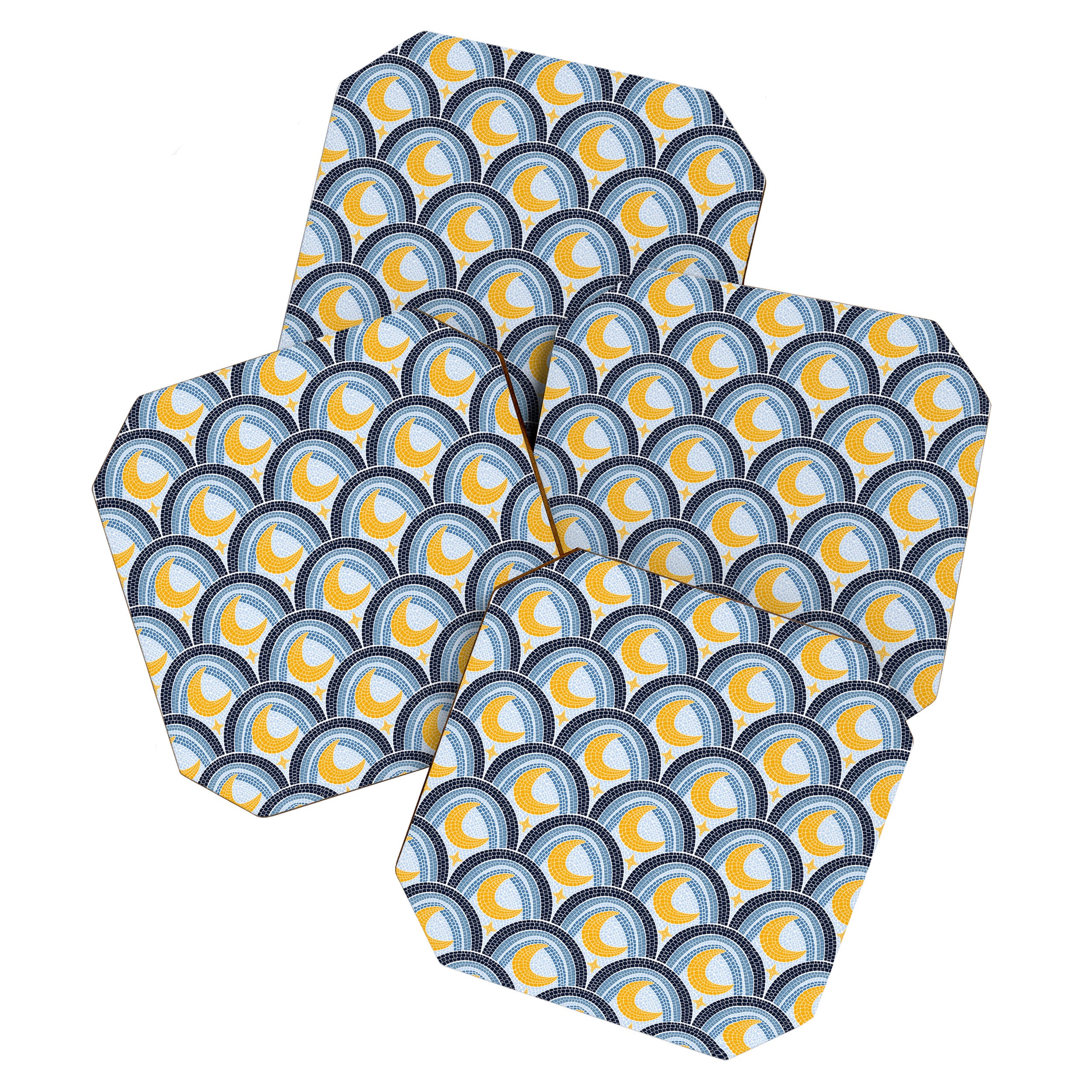 Mediterranean Moonlight Mosaic Coaster Gallery Image 1