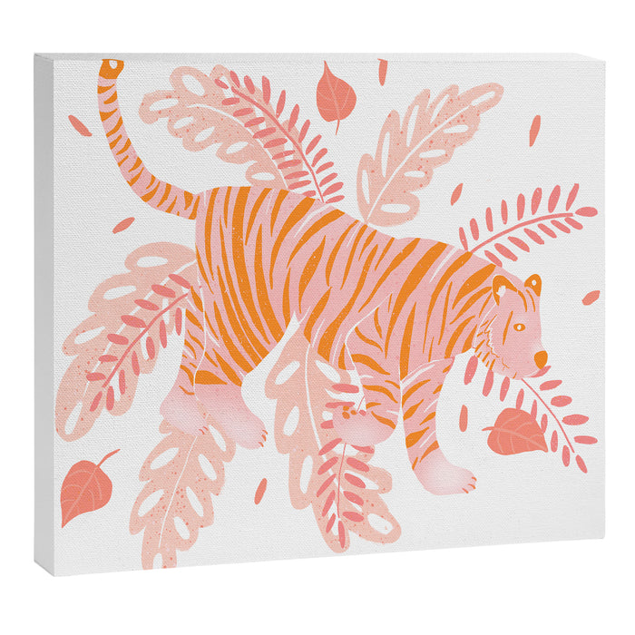 Orange and pink tiger Canvas Print Gallery Image 1