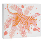 Orange and pink tiger Canvas Print Gallery Image 6