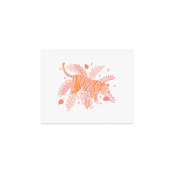 Orange and pink tiger Art Print Gallery Image 1