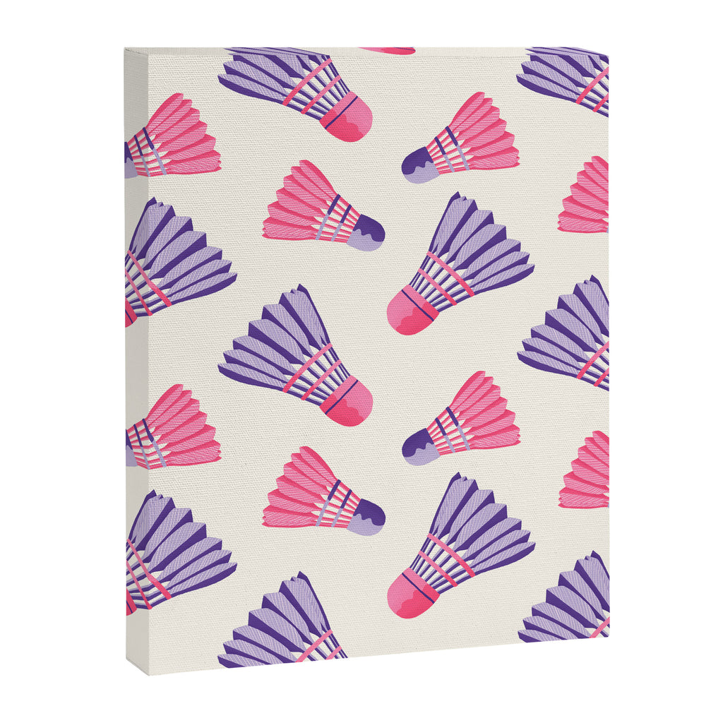 Pink and purple badminton birdies Canvas Print Gallery Image 6