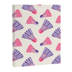 Pink and purple badminton birdies Canvas Print Gallery Image 6