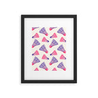 Pink and purple badminton birdies Framed Art Print Gallery Image 5