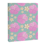 Pink and turquoise hibiscus flowers pattern Canvas Print Gallery Image 6