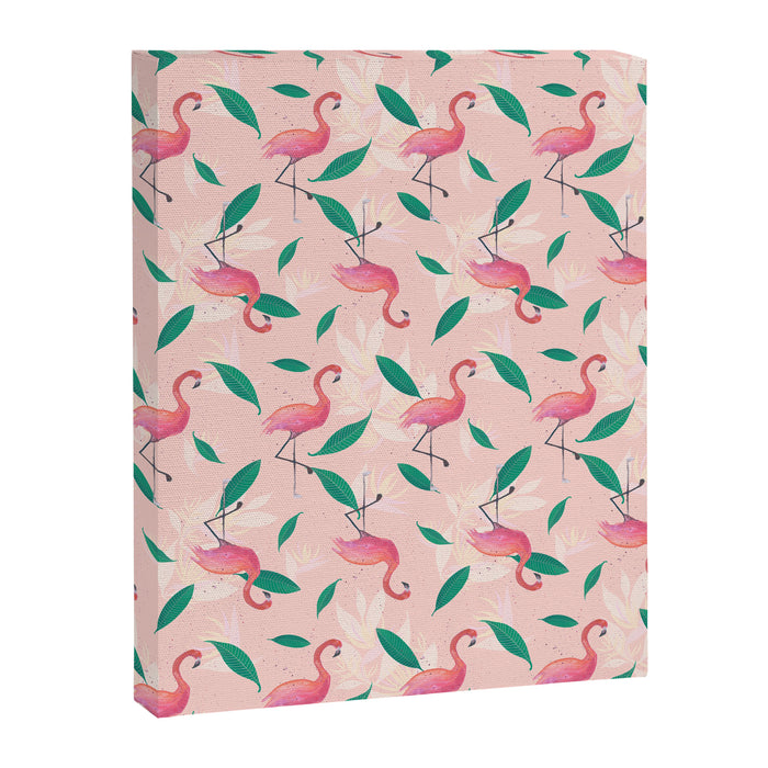 Pink flamingo tropical pattern Canvas Print Gallery Image 1