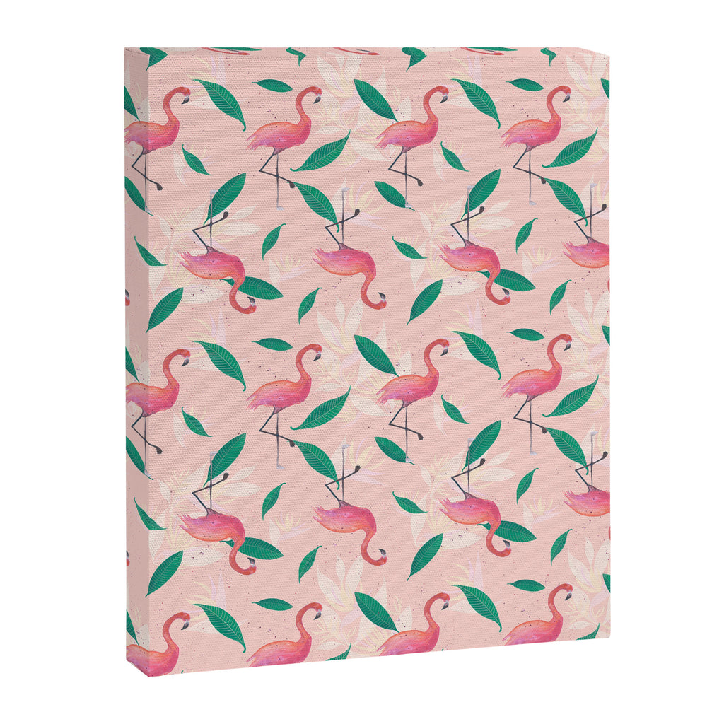 Pink flamingo tropical pattern Canvas Print Gallery Image 8