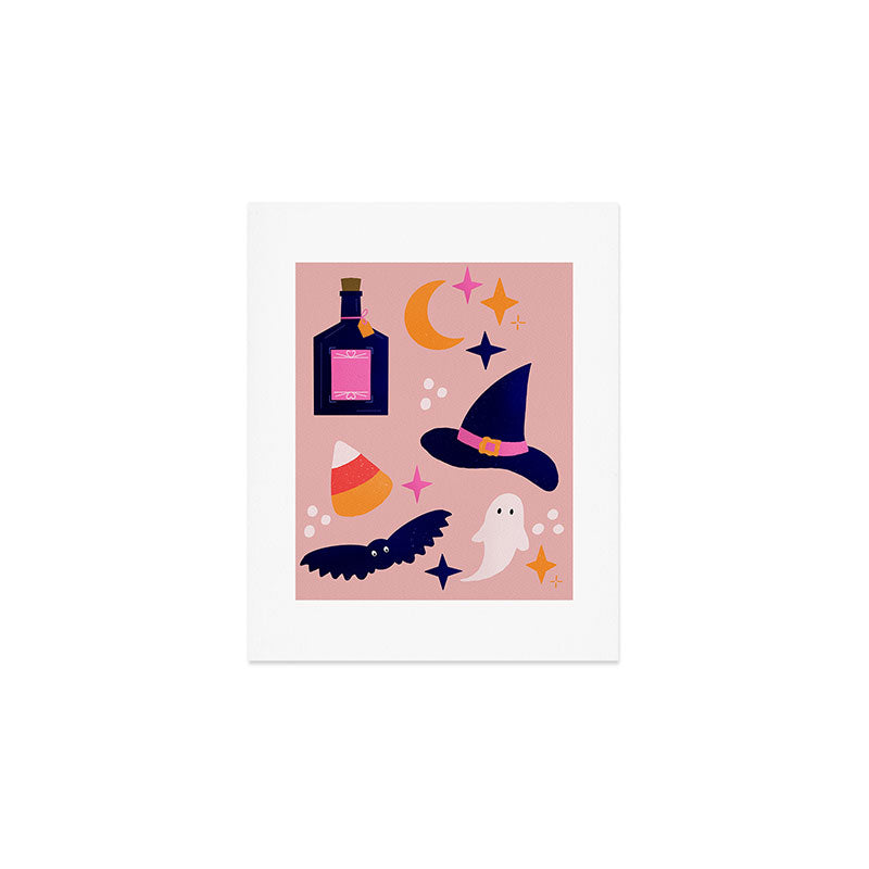 Pink Halloween essentials  Art Print Gallery Image 1