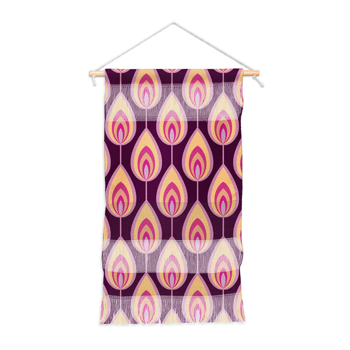 Psychedelic peacock feathers retro pattern Wall Hanging Gallery Image 1