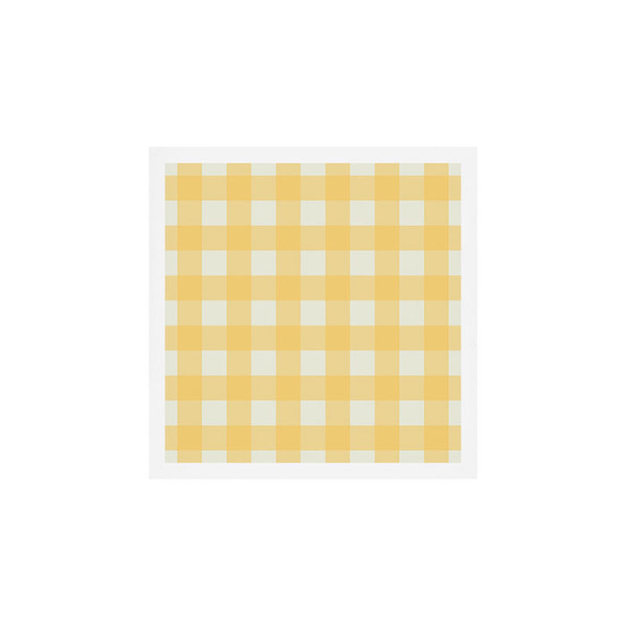Sunny yellow gingham Art Print Gallery Image 1