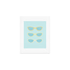 Yellow and blue retro sunglasses Art Print Gallery Image 1