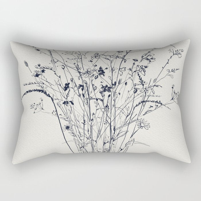 Wildflower Bouquet Rectangular Pillow Gallery Image 1