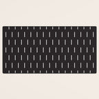 Modern Boho Minimal Pattern, Black and White Desk Mat Gallery Image 3