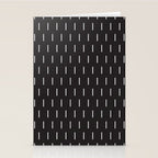 Modern Boho Minimal Pattern, Black and White Stationery Card Gallery Image 2