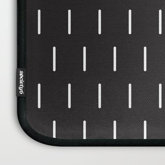 Modern Boho Minimal Pattern, Black and White Laptop Sleeve Gallery Image 3