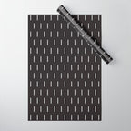 Modern Boho Minimal Pattern, Black and White Wrapping Paper Gallery Image 1