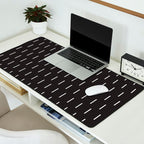Modern Boho Minimal Pattern, Black and White Desk Mat Gallery Image 2