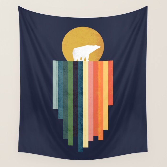 Polar bear on ice cream Wall Tapestry Gallery Image 4