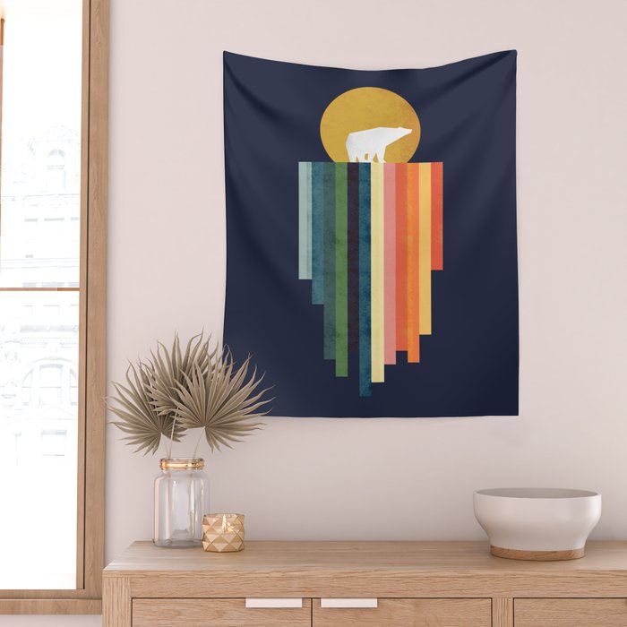 Polar bear on ice cream Wall Tapestry Gallery Image 2
