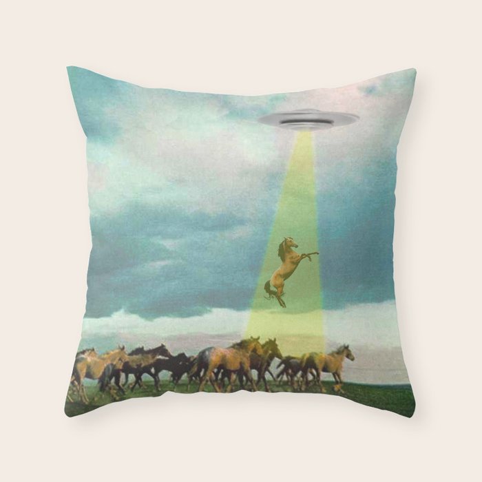 They too love horses (UFO) Throw Pillow Gallery Image 6