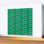 Abstract Fields in Forest Green & Brown Wall Mural Gallery Image 2