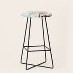 Lifeguard Stand, Beach Photography, San Diego California, Blue Aqua Seashore Ocean Summer Art Stool Gallery Image 1