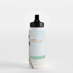 Lifeguard Stand, Beach Photography, San Diego California, Blue Aqua Seashore Ocean Summer Art Water Bottle Gallery Image 2