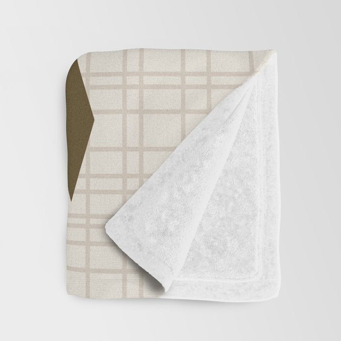 Mid Century Modern Diamonds nature Earth Tones Throw Blanket Gallery Image 3