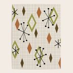 Mid Century Modern Diamonds nature Earth Tones Poster Gallery Image 4