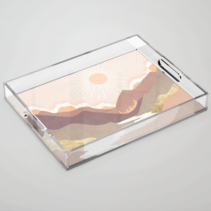 Salmon Vista Acrylic Tray Gallery Image 1