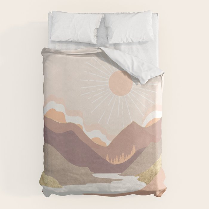 Salmon Vista Duvet Cover Gallery Image 1