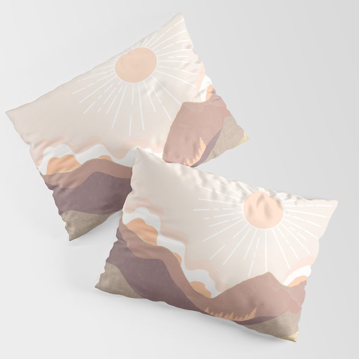 Salmon Vista Pillow Sham Gallery Image 1