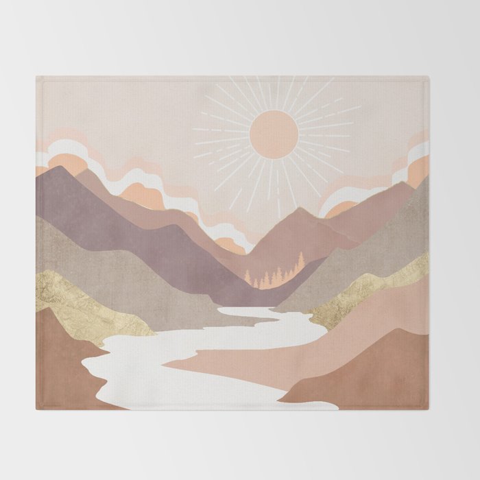 Salmon Vista Throw Blanket Gallery Image 2