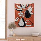 Line Art Pears 2 Wall Tapestry Gallery Image 2