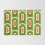 retro aesthetic 60s 70s pattern 45c green Rug Gallery Image 2