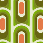 retro aesthetic 60s 70s pattern 45c green Coffee Mug Gallery Image 2