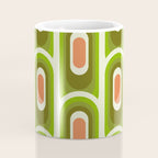 retro aesthetic 60s 70s pattern 45c green Coffee Mug Gallery Image 4