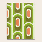 retro aesthetic 60s 70s pattern 45c green Notebook Gallery Image 4
