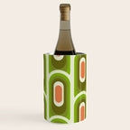 retro aesthetic 60s 70s pattern 45c green Wine Chiller Gallery Image 3