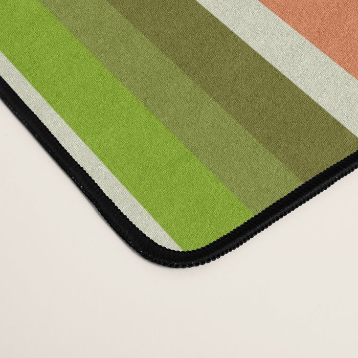 retro aesthetic 60s 70s pattern 45c green Desk Mat Gallery Image 4