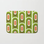 retro aesthetic 60s 70s pattern 45c green Bath Mat Gallery Image 1