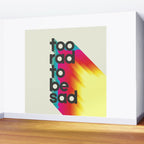 Too Rad To Be Sad - neon rainbow Wall Mural Gallery Image 2